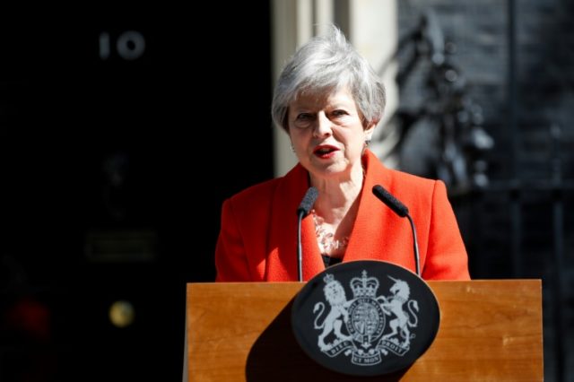 British PM May announces resignation in emotional speech