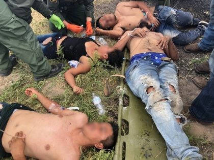 Falfurrias Station Border Patrol agents rescue four migrants suffering heat-related illness in Brooks County, Texas. (Photo: U.S. Border Patrol/Rio Grande Valley Sector)