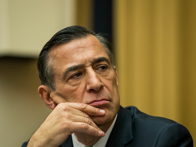WASHINGTON, DC - FEBRUARY 27: U.S. Rep. Darrell Issa (R-CA) listens during a House Judiciary Subcommittee hearing on the proposed merger of CVS Health and Aetna, on Capitol Hill, February 27, 2018 in Washington, DC. CVS Health is planning a $69 billion deal to acquire Aetna, an American healthcare company. (Photo by Drew Angerer/Getty Images)