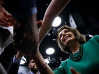 Speaker of the House Nancy Pelosi, D-Calif., greets supporters after speaking at a panel discussion at Delaware County Community College, Friday, May 24, 2019, in Media, Pa. (AP Photo/Matt Slocum)