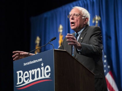 WASHINGTON, DC - JUNE 12: Democratic presidential candidate Sen. Bernie Sanders (I-VT) delivers remarks at a campaign function in the Marvin Center at George Washington University on June 12, 2019 in Washington, DC. Sanders discussed democratic socialism in his address. (Photo by Sarah Silbiger/Getty Images)