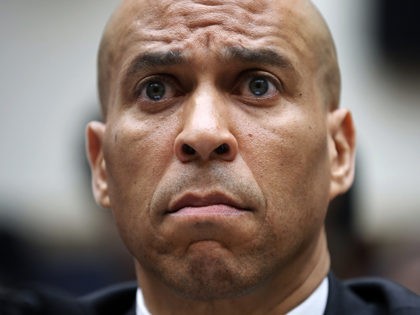 Democratic Presidential candidate Sen. Cory Booker, D-N.J., waits to testify about reparat