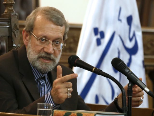 Iranian Parliament speaker Ali Larijani speaks during a press conference in the capital Tehran, on December 6, 2016. / AFP / ATTA KENARE (Photo credit should read ATTA KENARE/AFP/Getty Images)