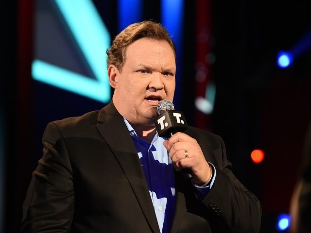 NEW YORK, NEW YORK - MAY 18: Comedian Andy Richter appears on stage during Turner Upfront