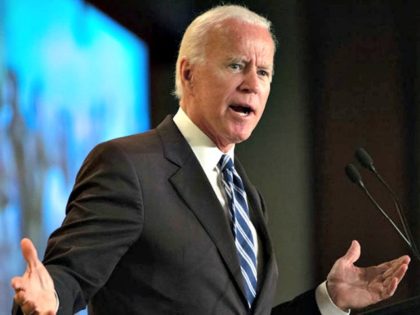 Joe Biden speaks at the International Association of Fire Fighters conference in Washingto