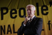 WASHINGTON, DC - JUNE 17: Democratic U.S. presidential hopeful and former Vice President Joe Biden addresses the Moral Action Congress of the Poor People's Campaign June 17, 2019 at Trinity Washington University in Washington, DC. The Campaign held the event to focus on issues like “voting rights, health care, housing, …