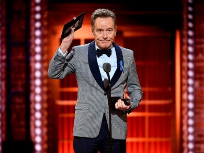 NEW YORK, NEW YORK - JUNE 09: Bryan Cranston accepts the Best Performance by an Actor in a