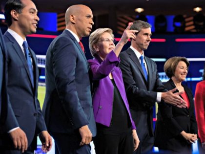 Democratic presidential hopefuls (from L) Former US Secretary of Housing and Urban Develop