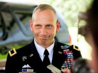 United States Special Operations Command Africa Commander Brig. Gen. Donald Bolduc pauses while speaking to members of the media outside the U.S. Embassy in Chad in N'Djamena, Chad, Wednesday, April 20, 2016. Power is traveling to Cameroon, Chad, and Nigeria to highlight the growing threat Boko Haram poses to the …