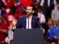 GREEN BAY, WI - APRIL 27: Donald Trump Jr. greets supporters of US President Donald Trump before he speaks at a Make America Great Again rally on April 27, 2019 in Green Bay, Wisconsin. (Photo by Darren Hauck/Getty Images)