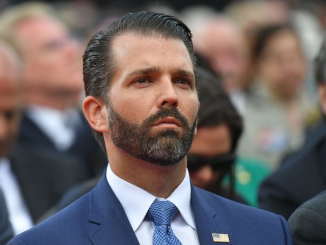 US businessman and son of the US president Donald Trump Jr attends a French-US ceremony at