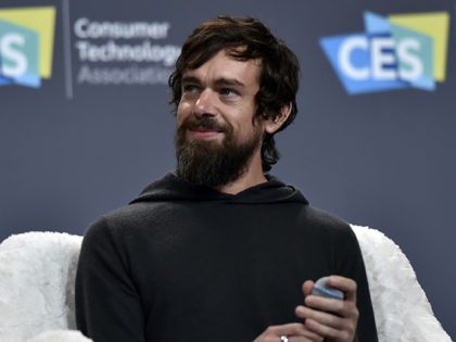 LAS VEGAS, NEVADA - JANUARY 09: Twitter CEO Jack Dorsey speaks during a press event at CES