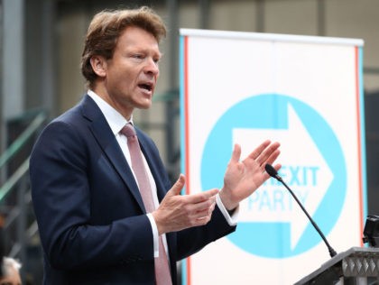 COVENTRY, ENGLAND - APRIL 12: Richard Tice speaks at the launch of the Brexit Party at BG Penny & Co on April 12, 2019 in Coventry, England. Former UKIP leader Nigel Farage has launched the Brexit Party ahead of the European Parliamentary elections, which will take place in May. The …
