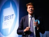 Brexit Party Chairman Richard Tice addresses a European Parliament election campaign rally at Olympia London, west London on May 21, 2019. (Photo by Tolga AKMEN / AFP) (Photo credit should read TOLGA AKMEN/AFP/Getty Images)