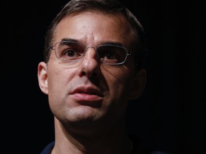 GRAND RAPIDS, MI - MAY 28: U.S. Rep. Justin Amash (R-MI) holds a Town Hall Meeting on May 28, 2019 in Grand Rapids, Michigan. Amash was the first Republican member of Congress to say that President Donald Trump engaged in impeachable conduct. (Photo by Bill Pugliano/Getty Images)