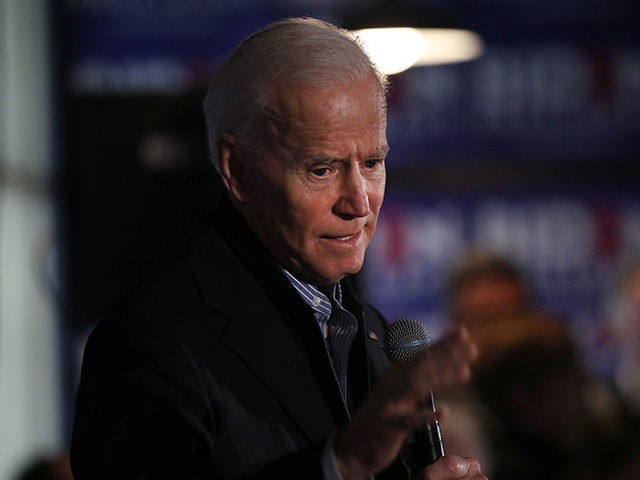 HAMPTON, NEW HAMPSHIRE - MAY 13: Former Vice President and Democratic Presidential candidate Joe Biden speaks to voters in New Hampshire on May 13, 2019 in Hampton, New Hampshire. The former Vice President is scheduled to make three public stops in New Hampshire, his first visit to the state as …
