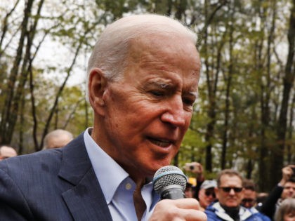 NASHUA, NEW HAMPSHIRE - MAY 14: Former Vice President and Democratic Presidential candidat