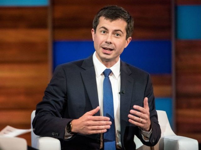 CHARLESTON, SC - JUNE 15: Democratic presidential candidate South Bend Mayor Pete Buttigieg participates in the Black Economic Alliance Forum at the Charleston Music Hall on June 15, 2019 in Charleston, South Carolina. The Black Economic Alliance, is a nonpartisan group founded by Black executives and business leaders, and is hosting the forum in order to help Black voters understand the candidate's platforms. (Photo by Sean Rayford/Getty Images)