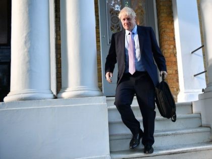 Conservative MP and Conservative leadership contender Boris Johnson leaves his home in Lon