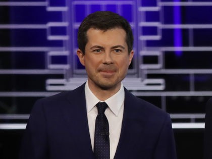 MIAMI, FLORIDA - JUNE 27: South Bend, Indiana Mayor Pete Buttigieg, former Vice President Joe Biden and Sen. Bernie Sanders (I-VT) take the stage for the second night of the first Democratic presidential debate on June 27, 2019 in Miami, Florida. A field of 20 Democratic presidential candidates was split …