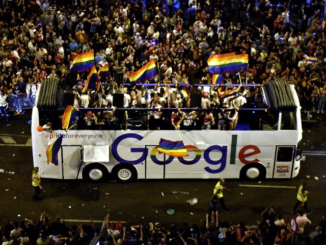 Google LGBT pride bus
