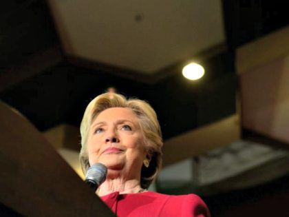 Hillary Clinton addresses an early vote rally at Broward College in Coconut Creek, Fla., o