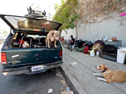 LOS ANGELES, CA - SEPTEMBER 23: A homeless man for over 30 years who lives inside his car