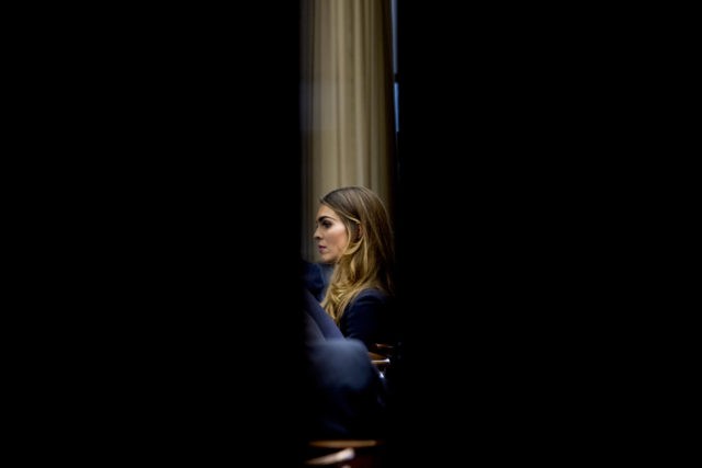 Former White House communications director Hope Hicks appears for a closed-door interview