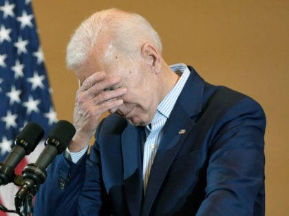 HENDERSON, NV - MAY 07: Democratic presidential candidate and former U.S. Vice President Joe Biden jokes around as he speaks at the International Union of Painters and Allied Trades District Council 16 on May 7, 2019 in Henderson, Nevada. This is Biden's first trip to the battleground state since announcing …