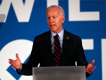 Democratic presidential candidate former Vice President Joe Biden speaks during the I Will
