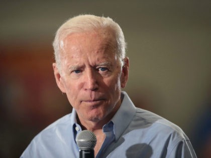 Democratic presidential candidate and former U.S. Vice President Joe Biden speaks to guest