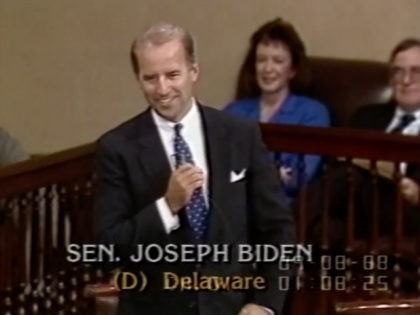 Joe Biden praise long-time segregationist John Stennis as a "man of character and courage" on the floor of the U.S. Senate in 1988.