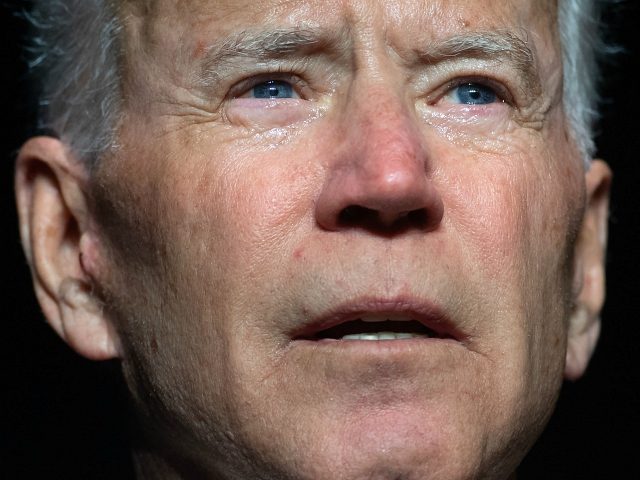 Former US Vice President Joe Biden speaks during the First State Democratic Dinner in Dove