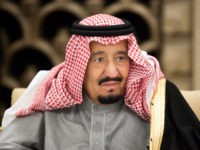 Saudi Arabia's King Salman bin Abdulaziz al-Saud attends a banquet hosted by Japan's Prime Minister Shinzo Abe (not in picture) at Abe's official residence in Tokyo on March 13, 2017. / AFP PHOTO / POOL / Tomohiro Ohsumi (Photo credit should read TOMOHIRO OHSUMI/AFP/Getty Images)