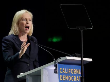 Democratic presidential candidate Sen. Kirsten Gillibrand, D-N.Y., speaks during the 2019 California Democratic Party State Organizing Convention in San Francisco, Saturday, June 1, 2019. (AP Photo/Jeff Chiu)