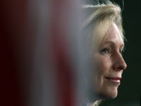 U.S. Sen. Kirsten Gillibrand (D-NY) participates in a news conference about Congressional insider trading on January 31, 2012 in Washington, DC. Gillibrand joined U.S. Joe Lieberman (I-MA) discussed Senate action on "The Stop Trading on Congressional Knowledge Act." that would bar Congress and their staff from using information they obtain …