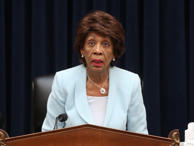 WASHINGTON, DC - MAY 22: Chairwomen Maxine Waters (D-CA) questions Treasury Secretary Steven Mnuchin, during a House Financial Services Committee hearing on Capitol Hill May 22, 2019 in Washington, DC. The committee heard testimony from the Secretary on the State of the International Financial System, and President Donald Trump’s tax …