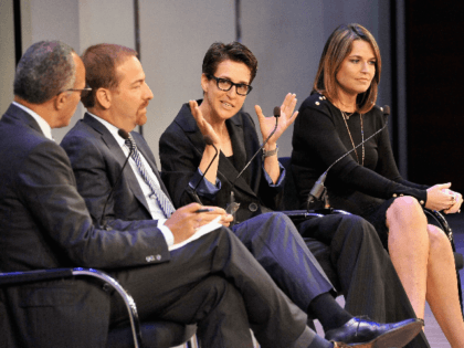 NEW YORK, NY - SEPTEMBER 30: (L-R) Anchor of NBC Nightly News and Dateline Lester Holt, NB