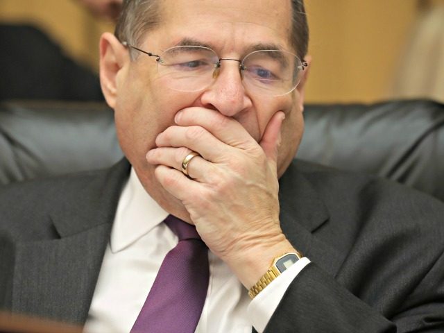 WASHINGTON, DC - JUNE 10: House Judiciary Committee Chairman Jerrold Nadler (D-NY) presides over a hearing about the Mueller Reporter in the Rayburn House Office Building on Capitol Hill June 10, 2019 in Washington, DC. The committee heard testimony from former Chief White House Counsel John Dean, who went to …