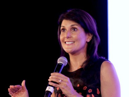 Nikki Haley speaks at Turning Point USA's Young Women's Leadership Summit.
