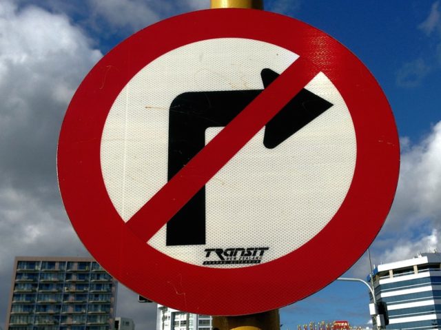 No right turn (Mike Goad / Flickr / CC / Cropped)