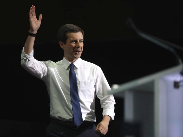 SAN FRANCISCO, CALIFORNIA - JUNE 01: Democratic presidential candidate South Bend, Indiana mayor Pete Buttigieg speaks during the California Democrats 2019 State Convention at the Moscone Center on June 01, 2019 in San Francisco, California. Several Democratic presidential candidates are speaking at the California Democratic Convention that runs through Sunday. …