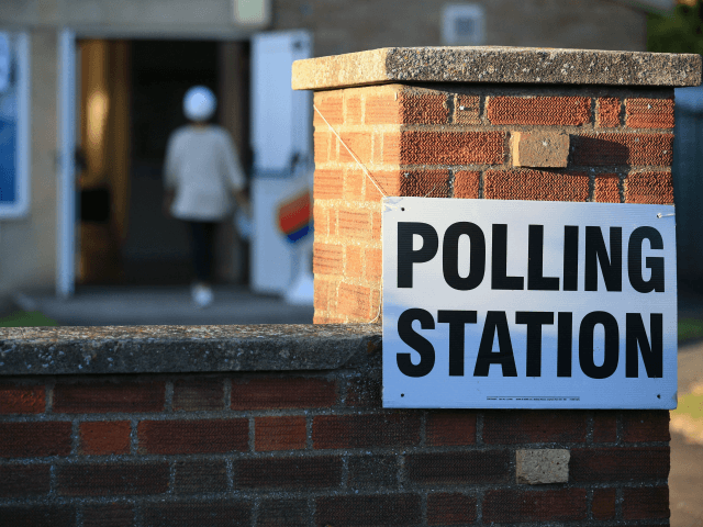 The Christ the Carpenter church Hall polling station is seen in Peterborough, England on June 6, 2019. - A local by-election was triggered when Peterborough's former MP Fiona Onasanya was sacked by her constituents in the first successful re-call petition prompting a by-election. (Photo by Lindsey Parnaby / AFP) (Photo …