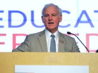 WASHINGTON, DC - FEBRUARY 28: Rep. Bradley Byrne (R-AL) speaks during an event about his proposed Education Freedom Scholarships at the Department of Education headquarters February 28, 2019 in Washington, DC. According to the department, the scholarships will be funded with $5 billion of federal tax credit for donations to …