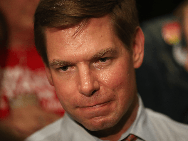 Rep. Eric Swalwell (D-CA), who announced that he is running for president in 2020 speaks d