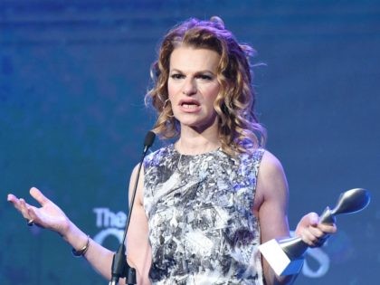 BEVERLY HILLS, CA - JUNE 06: Honoree Sandra Bernhard accepts award onstage during the 42nd