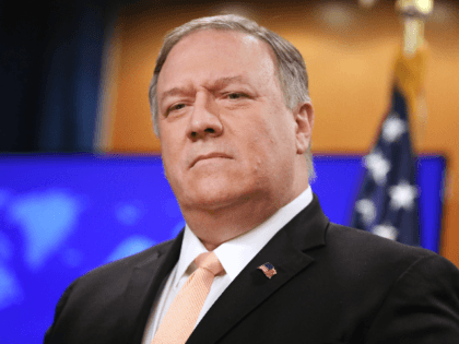 U.S. Secretary of State Mike Pompeo holds a news conference to talk about the dire economic and political situation in Venezuela at the Harry S. Truman State Department headquarters March 11, 2019 in Washington, DC. Pompeo blamed the governments of Cuba and Russia for the political, economic and infrastructure turmoil …