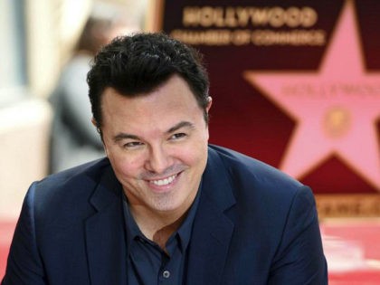 Seth MacFarlane, creator of "Family Guy," appears at a ceremony honoring him with a star on the Hollywood Walk of Fame in Los Angeles on Tuesday, April 23, 2019. (Photo by Chris Pizzello/Invision/AP)