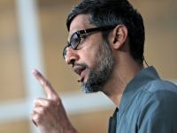 MOUNTAIN VIEW, CALIFORNIA - MAY 07: Google CEO Sundar Pichai delivers the keynote address at the 2019 Google I/O conference at Shoreline Amphitheatre on May 07, 2019 in Mountain View, California. The annual Google I/O Conference runs through May 8. (Photo by Justin Sullivan/Getty Images)