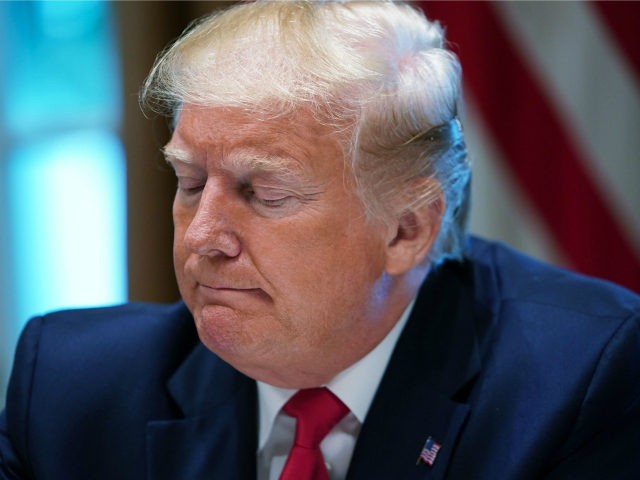 US President Donald Trump takes part in a working lunch with governors on workforce freedom and mobility in the Cabinet Room of the White House in Washington, DC on June 13, 2019. (Photo by MANDEL NGAN / AFP) (Photo credit should read MANDEL NGAN/AFP/Getty Images)